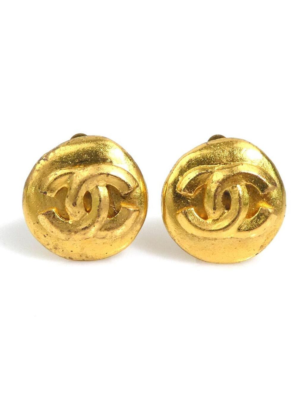 Chanel Cc Logo Clip-On Earrings Gold- #347146C58B